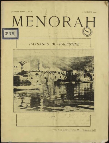 Menorah : L’Illustration Juive Vol.09 N°02 (15 janv. 1930)